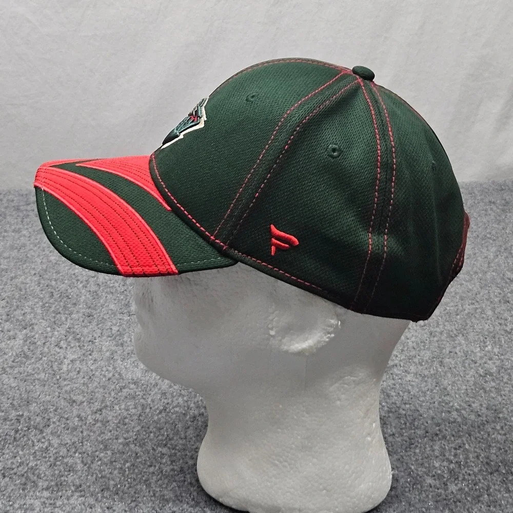 Minnesota Wild Hat Green Red‎ Chevron Embroidered NHL Hockey Fan Gear Teamcore
